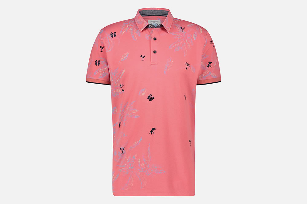 fish logo polo shirt