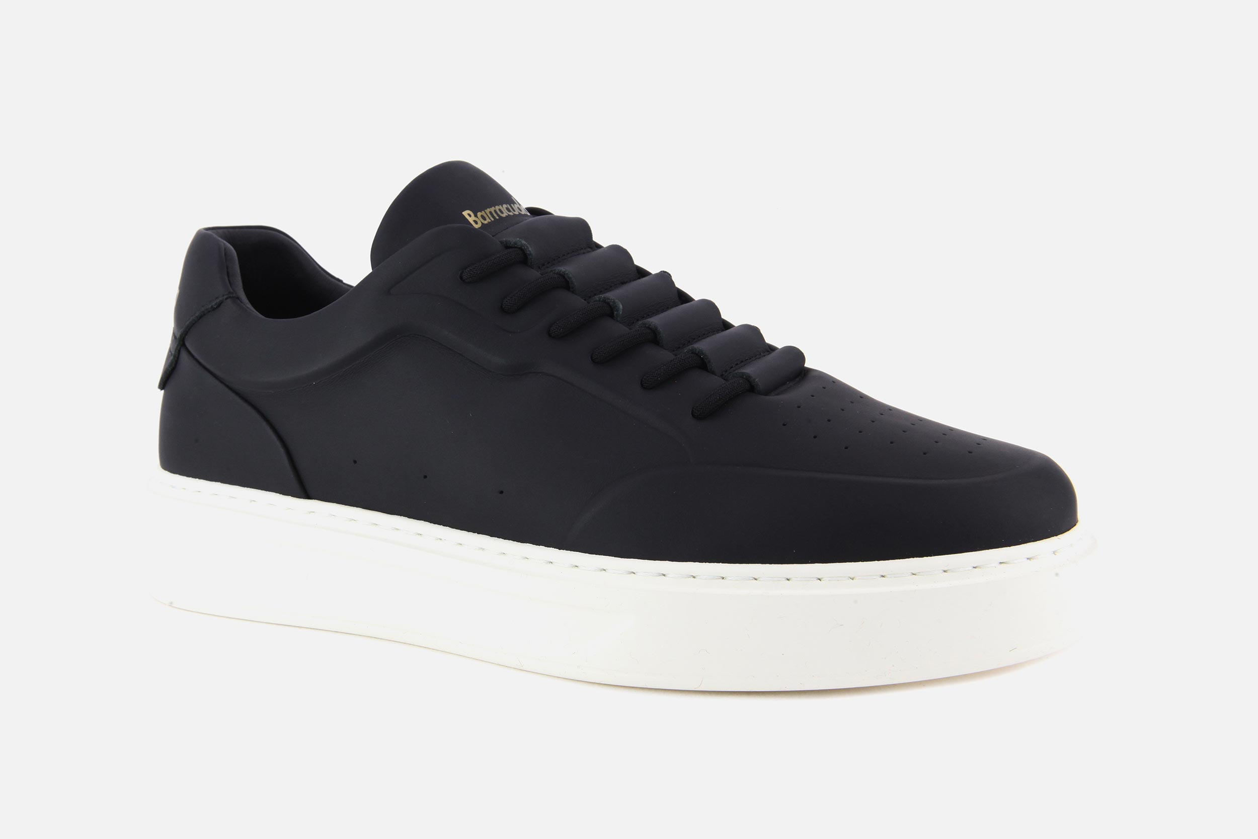 スニーカー Barracuda Black Leather Sneakers With Cushioned Sole Barracuda - BARRACUDA NEW PHOENIX BLACK Sneakers on labotte