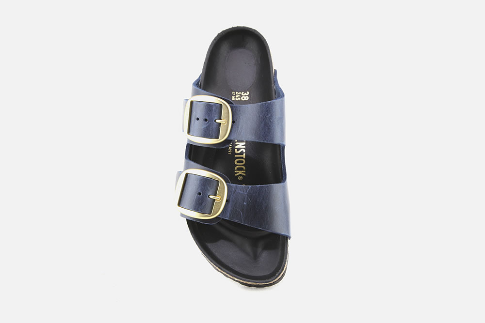 navy blue big buckle birkenstock