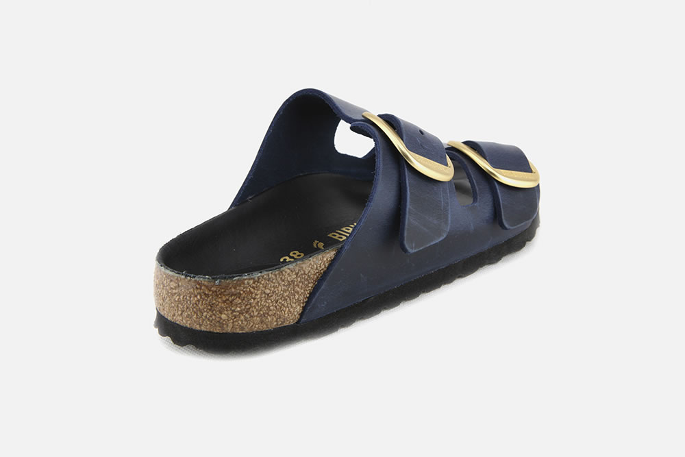 navy blue big buckle birkenstock