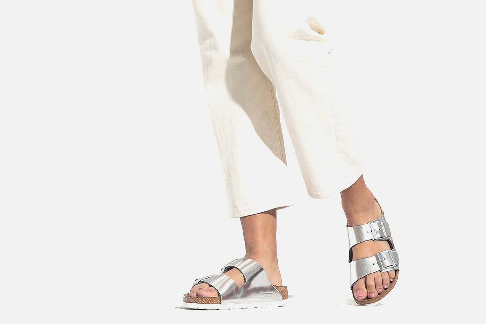 birkenstock women's arizona silver