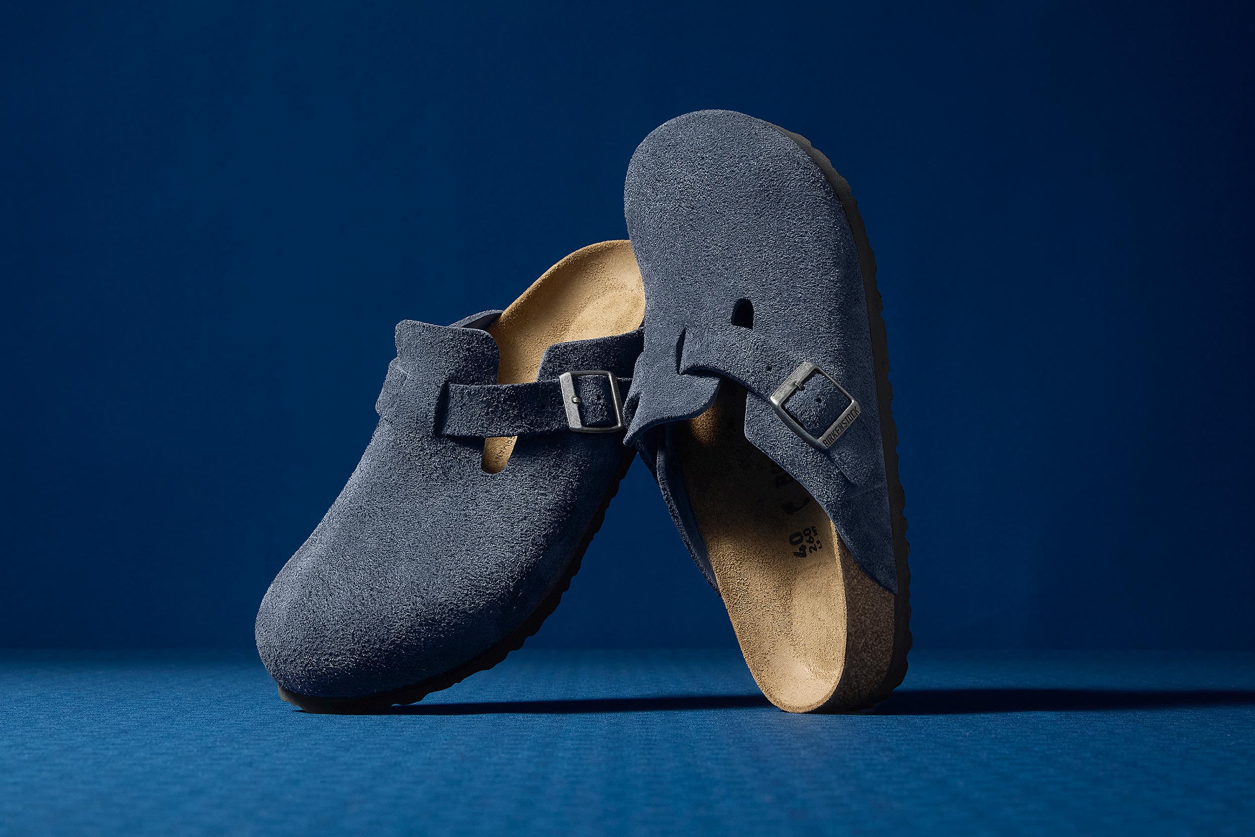 Birkenstock - BOSTON SUEDE NEW NAVY Clogs on labotte