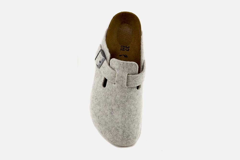 Ryd op Settlers Gå forud Birkenstock - BOSTON WOOL EGGSHELL Clogs on labotte