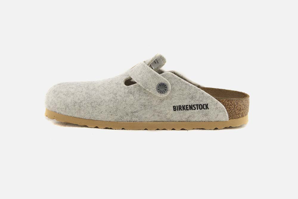 Ryd op Settlers Gå forud Birkenstock - BOSTON WOOL EGGSHELL Clogs on labotte