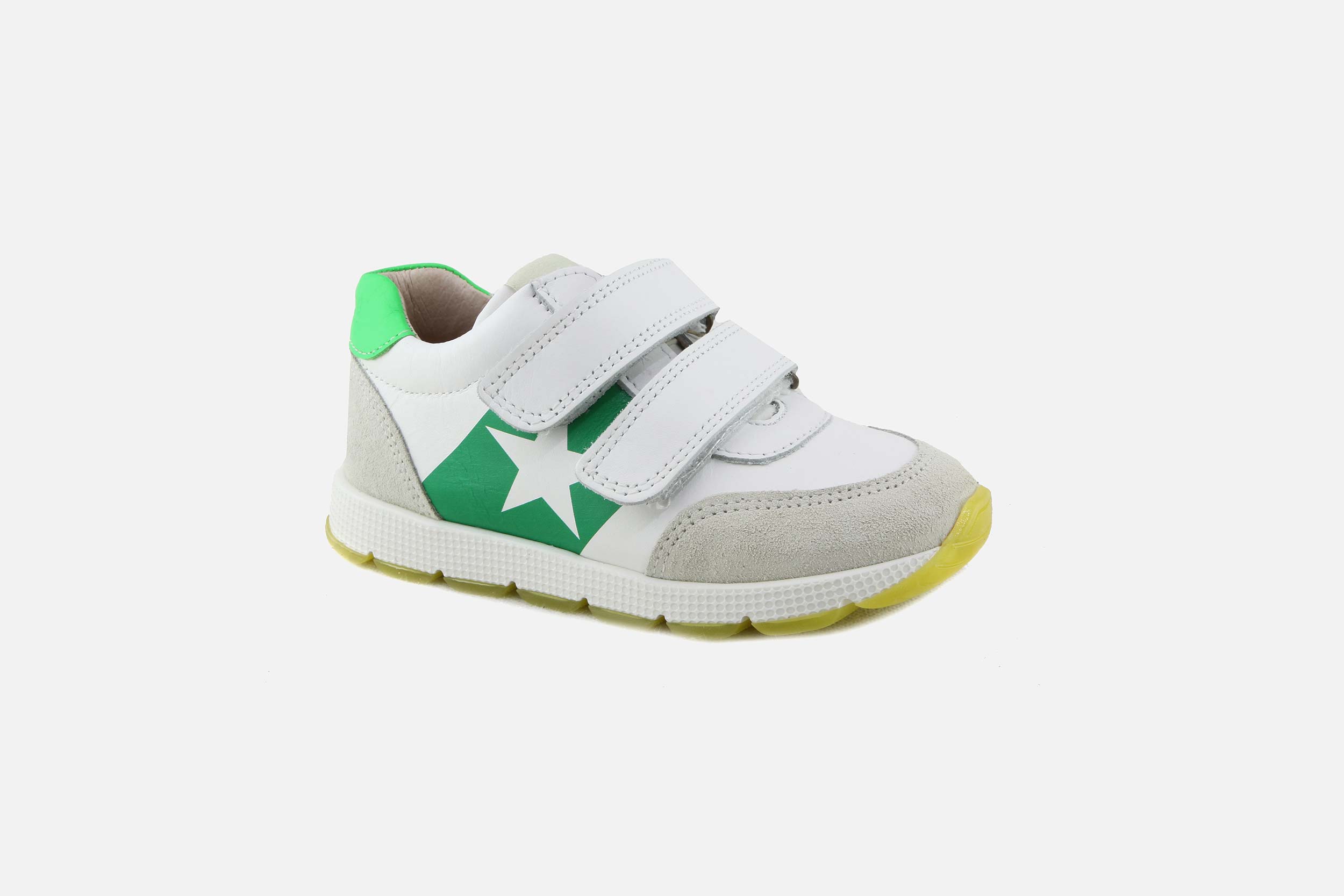 Bisgaard LIAM SCRATCH GREEN Velcro shoes on