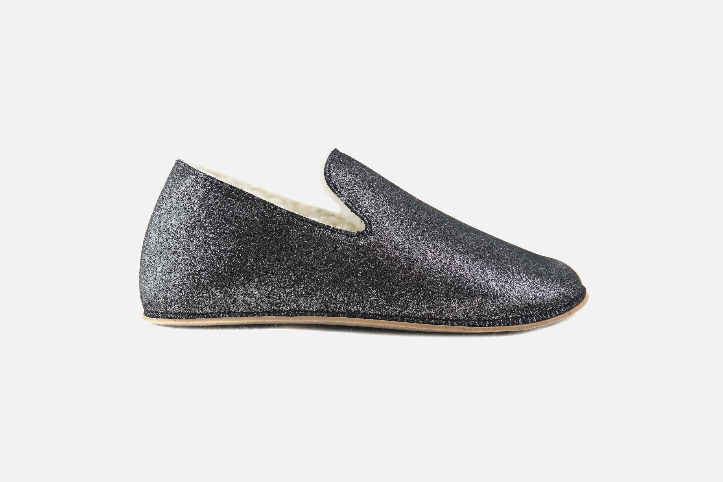 Bosabo BOSABO SLIPPER NOIR GLITTER Low slippers on labotte