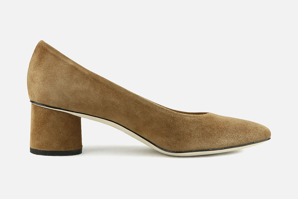 escarpins nubuck camel
