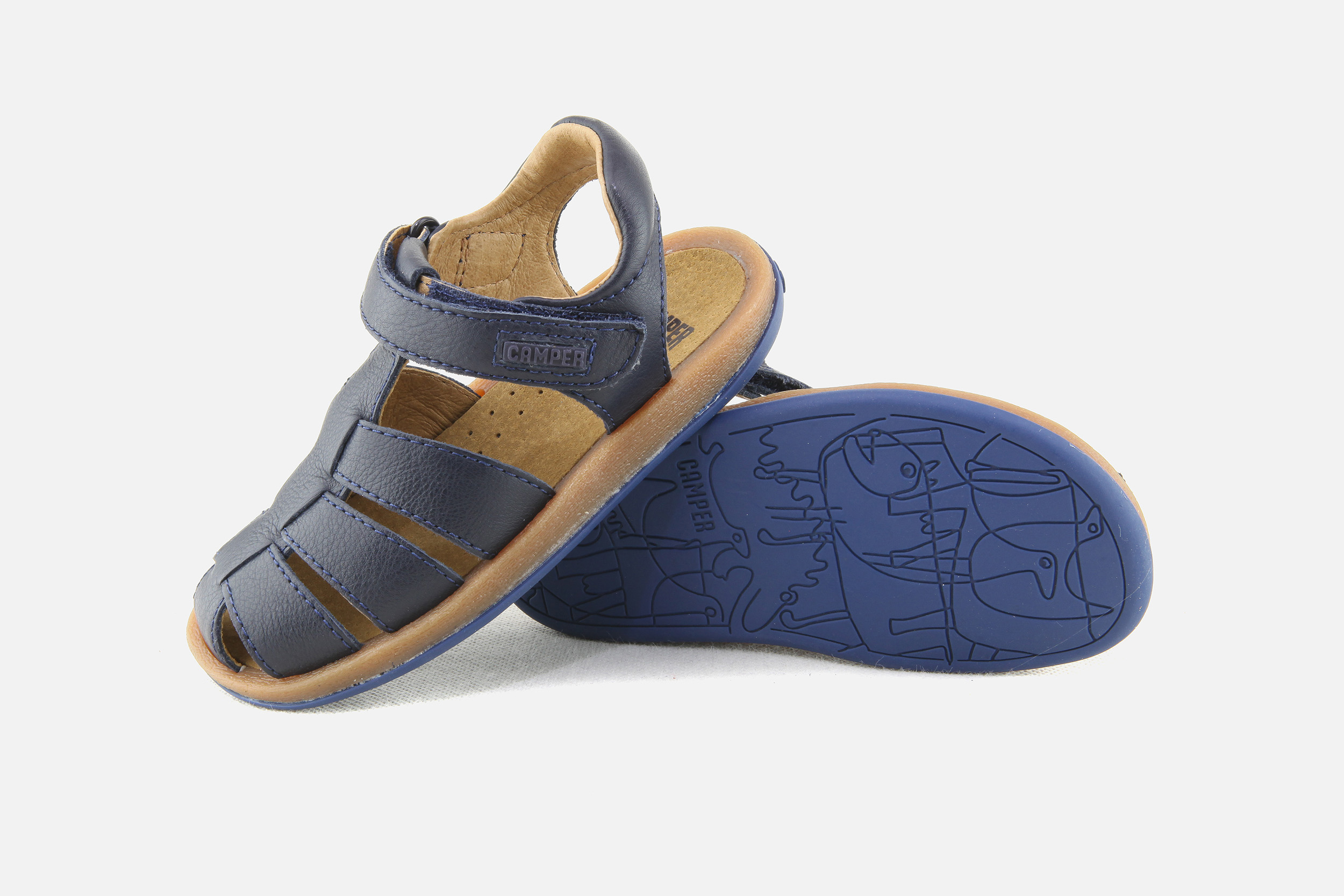 Camper BICHO SANDALE BLEU Sandals on labotte