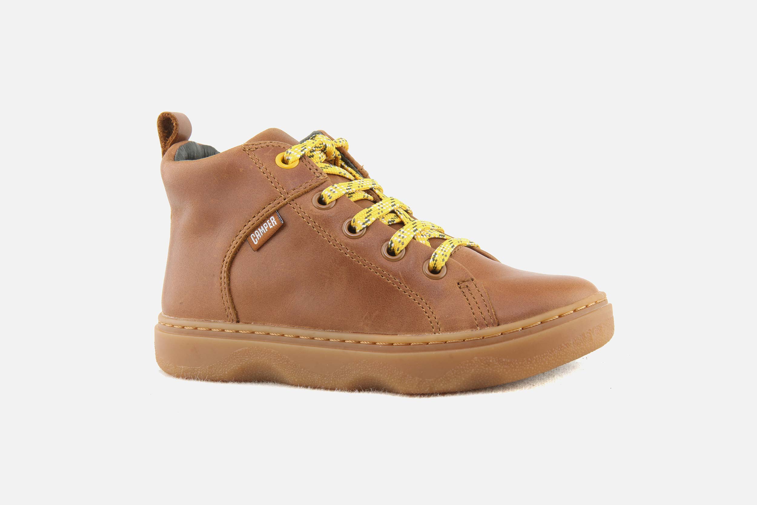 Overblijvend zweer vrije tijd Camper - KIDO HI LACE MARRON Lace-up boots on leschaussuresdesenfants