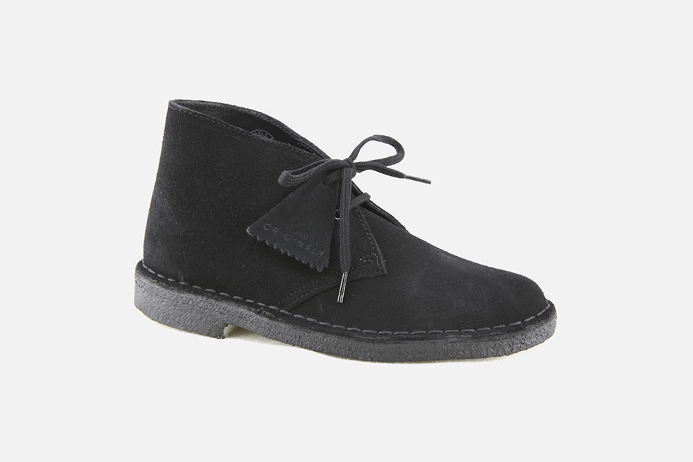 Clarks - DESERT BOOT BLACK SUEDE W Lace 