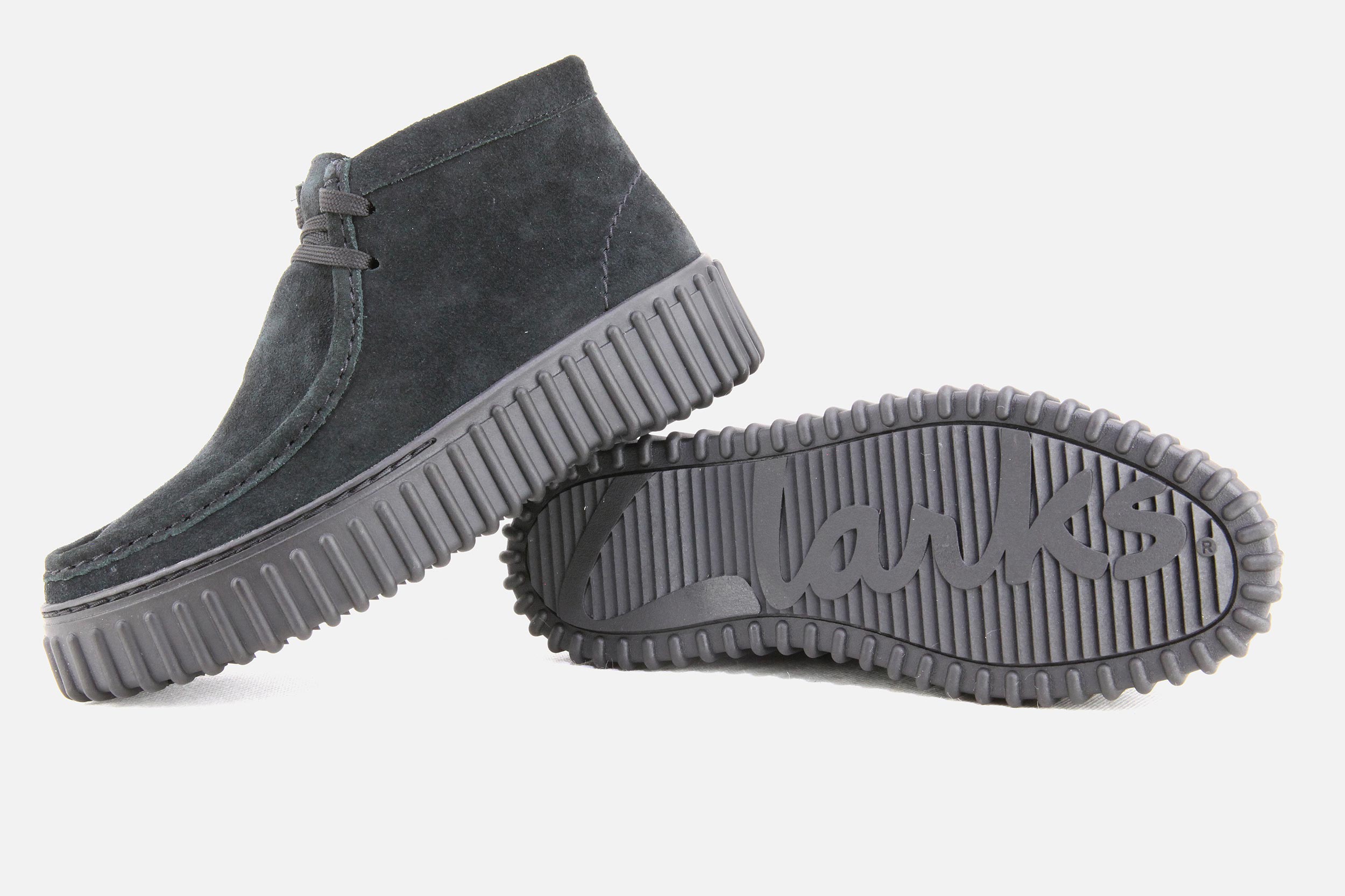 Clarks - TORHILL MOSS BLACK SUEDE Lace-up boots on labotte