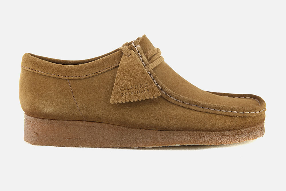 clarks wallabee cola suede