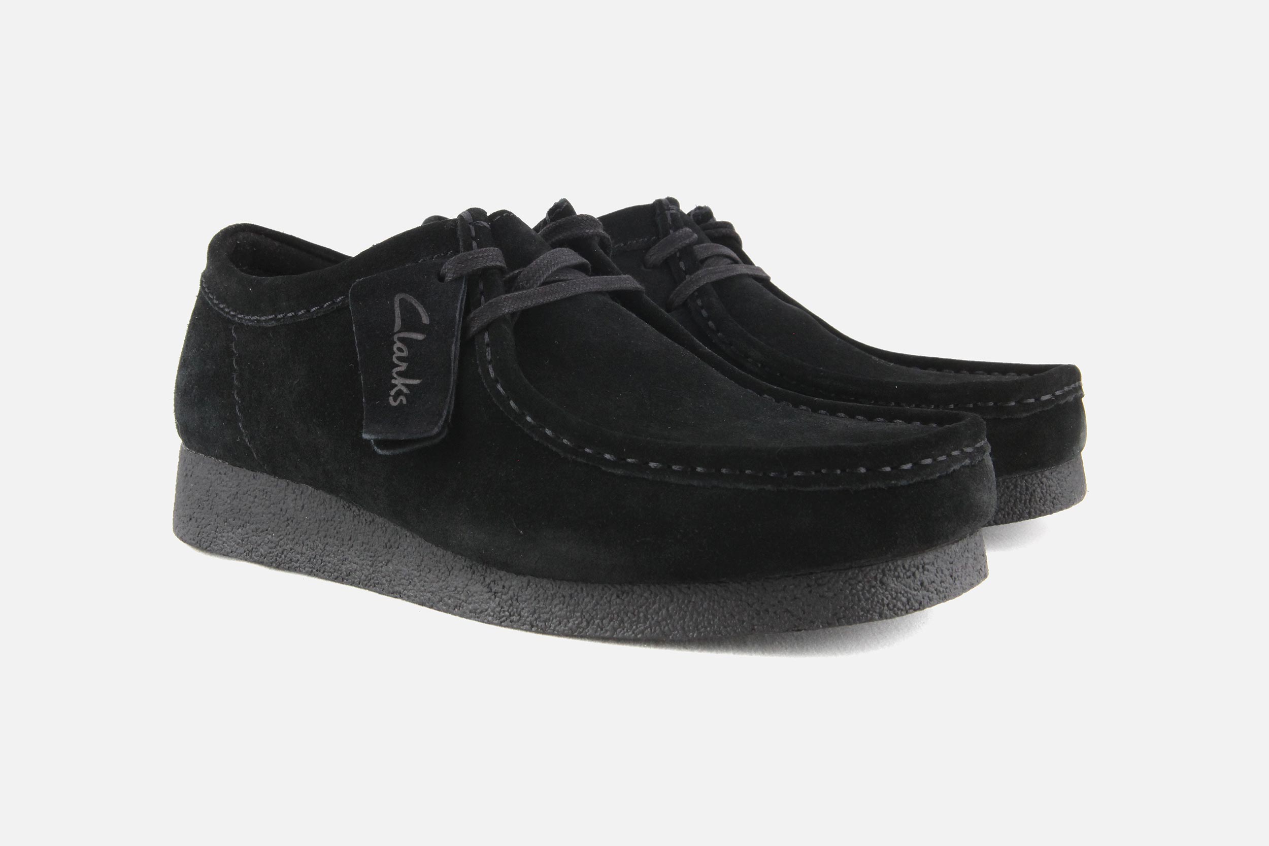 Clarks WALLABEE EVO BLACK SUEDE Derbies on labotte