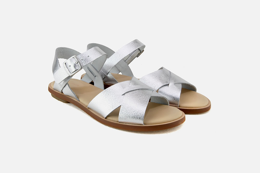 clarks silver sandals
