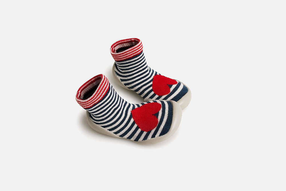 Collégien BEBOP PTIT COEUR - Chaussons-chaussettes sur labotte