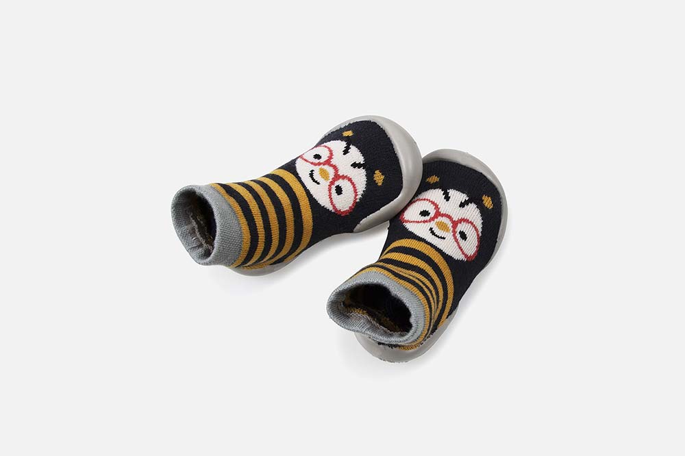 Collégien INUIT NAVY BROWN - Chaussons-chaussettes sur labotte