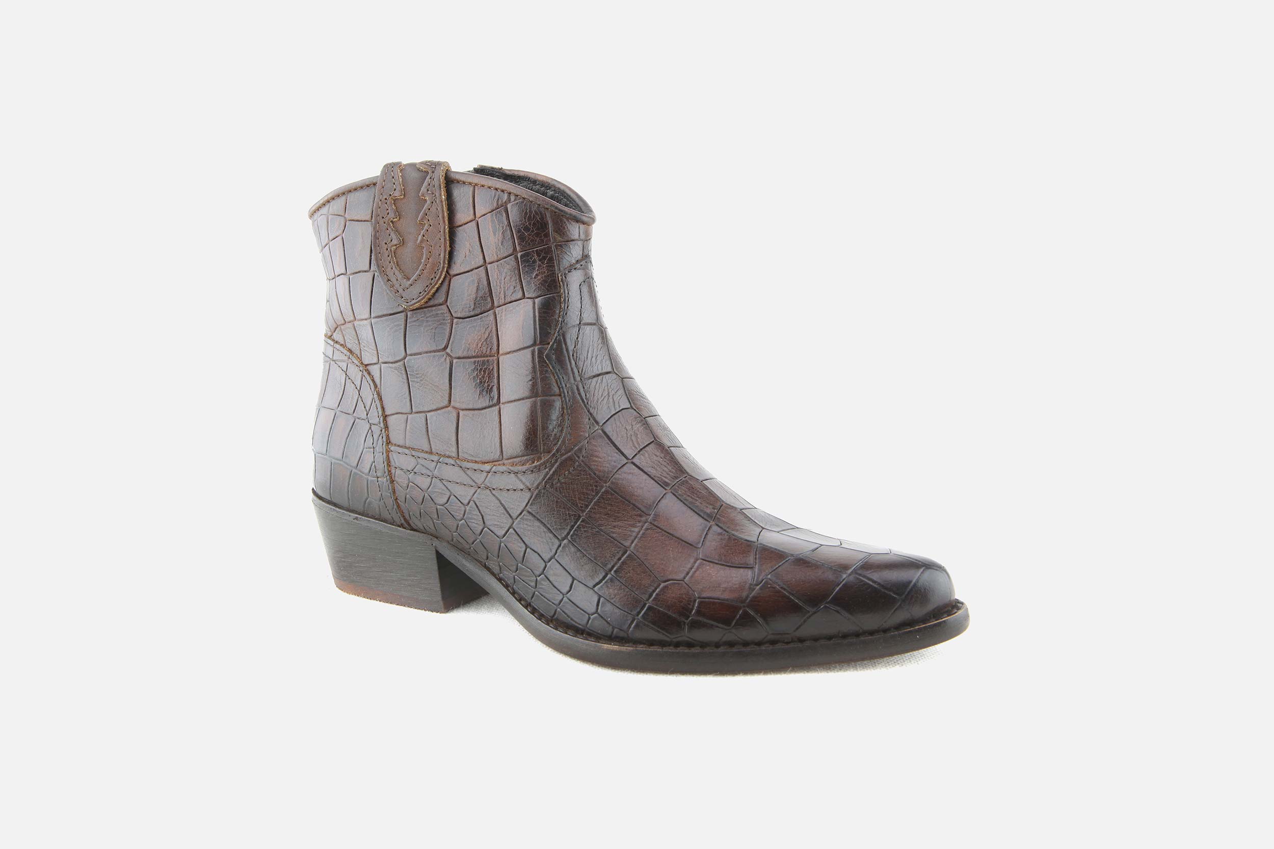 Felmini LAREDO BOOTS CROCO BROWN Ankle boots on labotte
