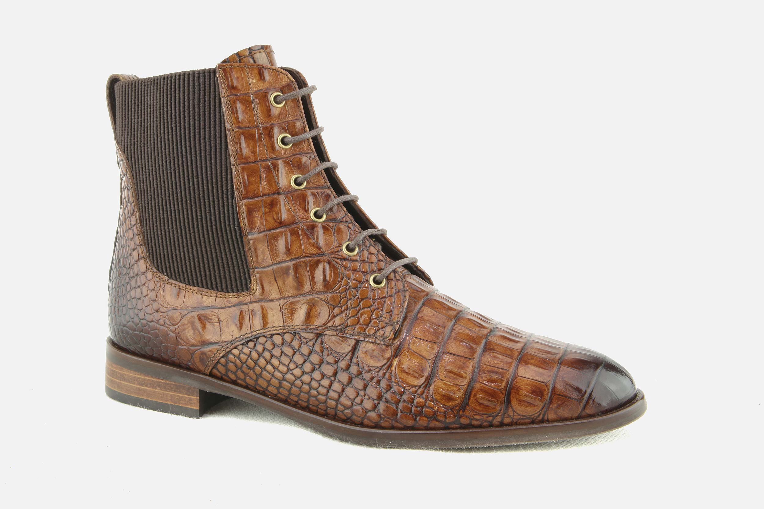 Pertini RESPA CROCO TERRA Lace up boots on labotte