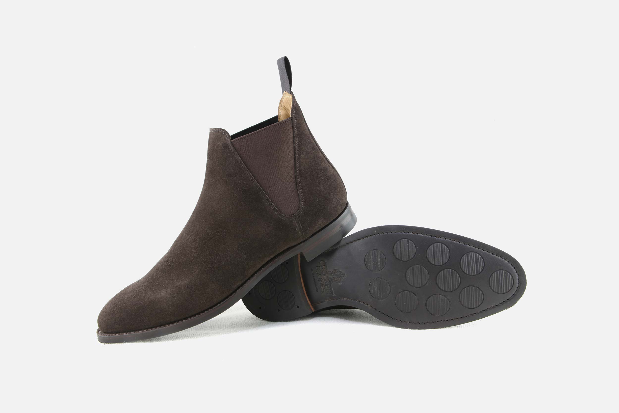 Crockett & Jones - CHELSEA 8 DARK BROWN SUEDE Ankle boots on