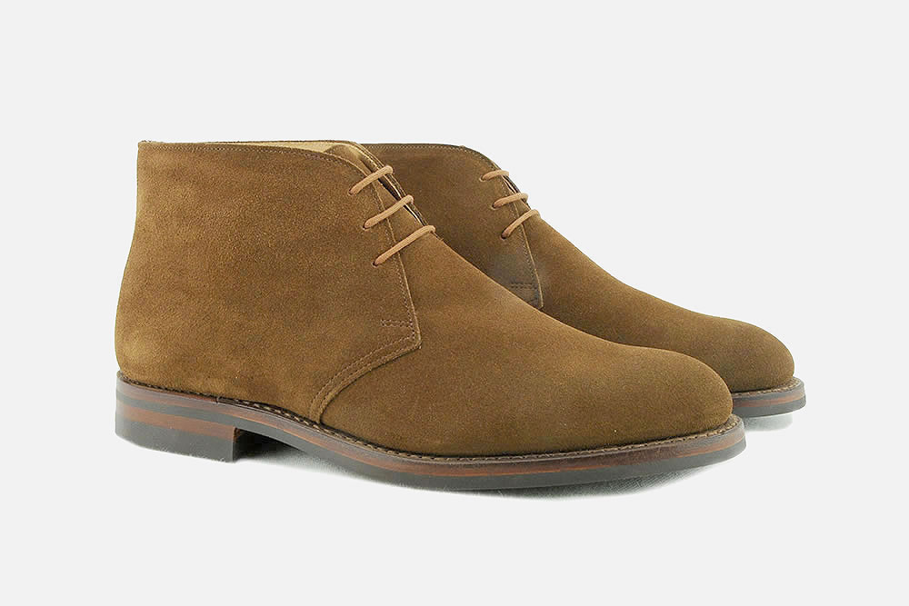 Crockett Jones CHILTERN SNUFF SUEDE Lace up boots on labotte