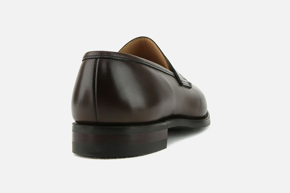 Penny loafer made of dark brown Scotch Grain calfskin - hand-polished –  Michael Jondral