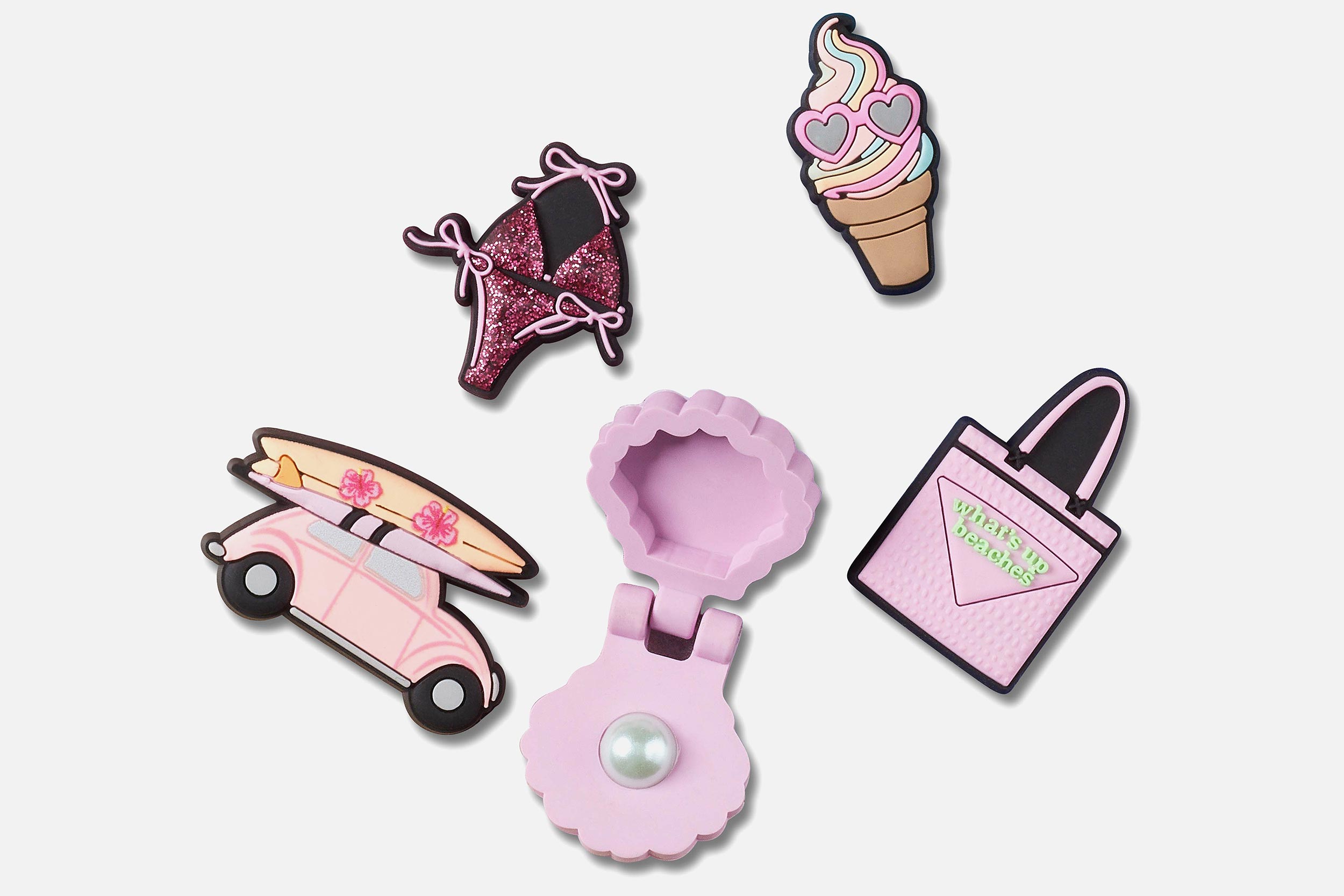 Crocs JIBBITZ GIRLY BEACH TRIP 5PK Jewelry on labotte