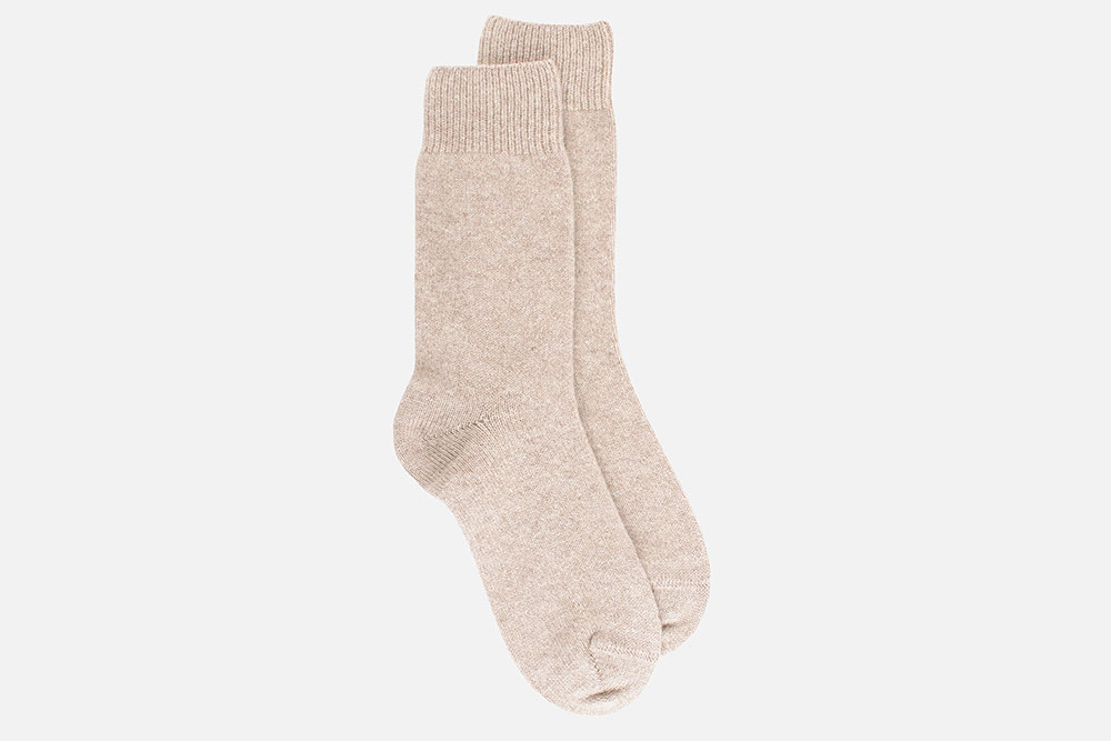 Chaussettes femme Douceur en laine mérinos et cachemire - Noir | Doré Doré