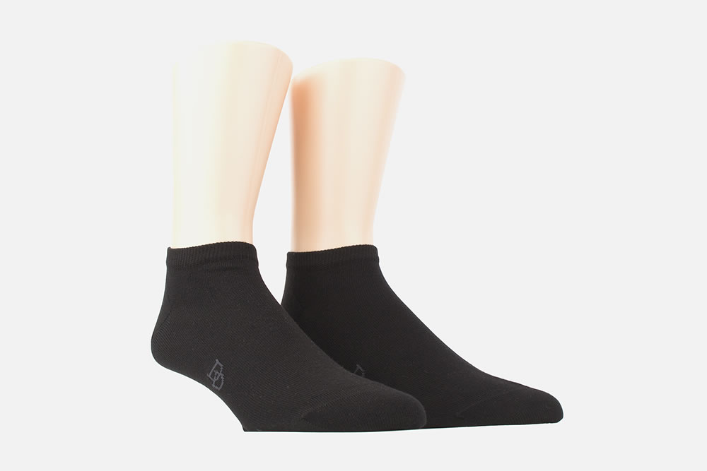 Socquettes homme en coton égyptien - Black | Doré Doré