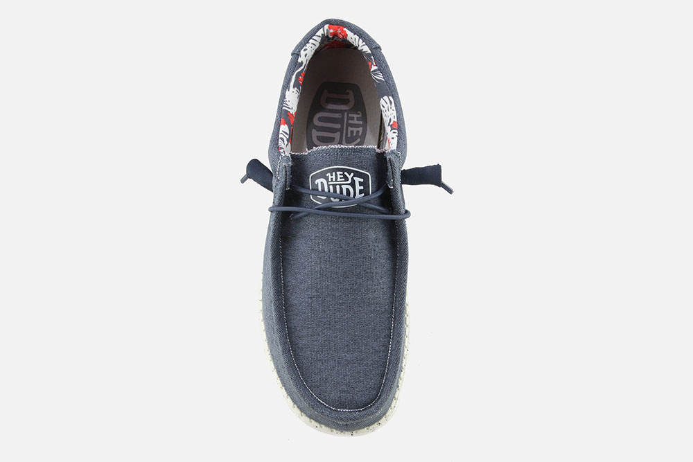 Hey Dude WALLY STRETCH CANVAS BLUE Canvas shoes on labotte