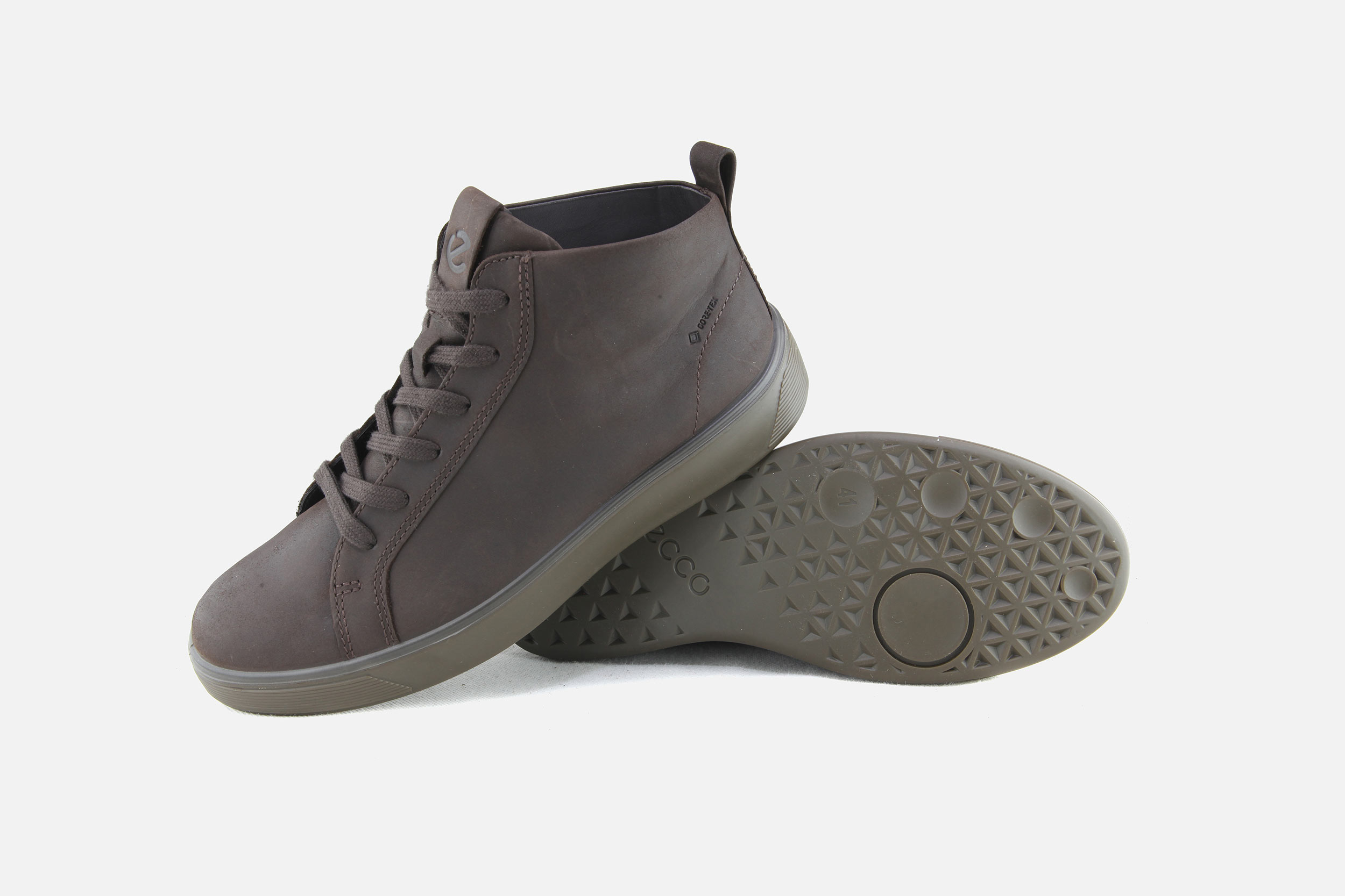 Ecco STREET TRAY MID LACE BROWN GTX Lace up boots on labotte