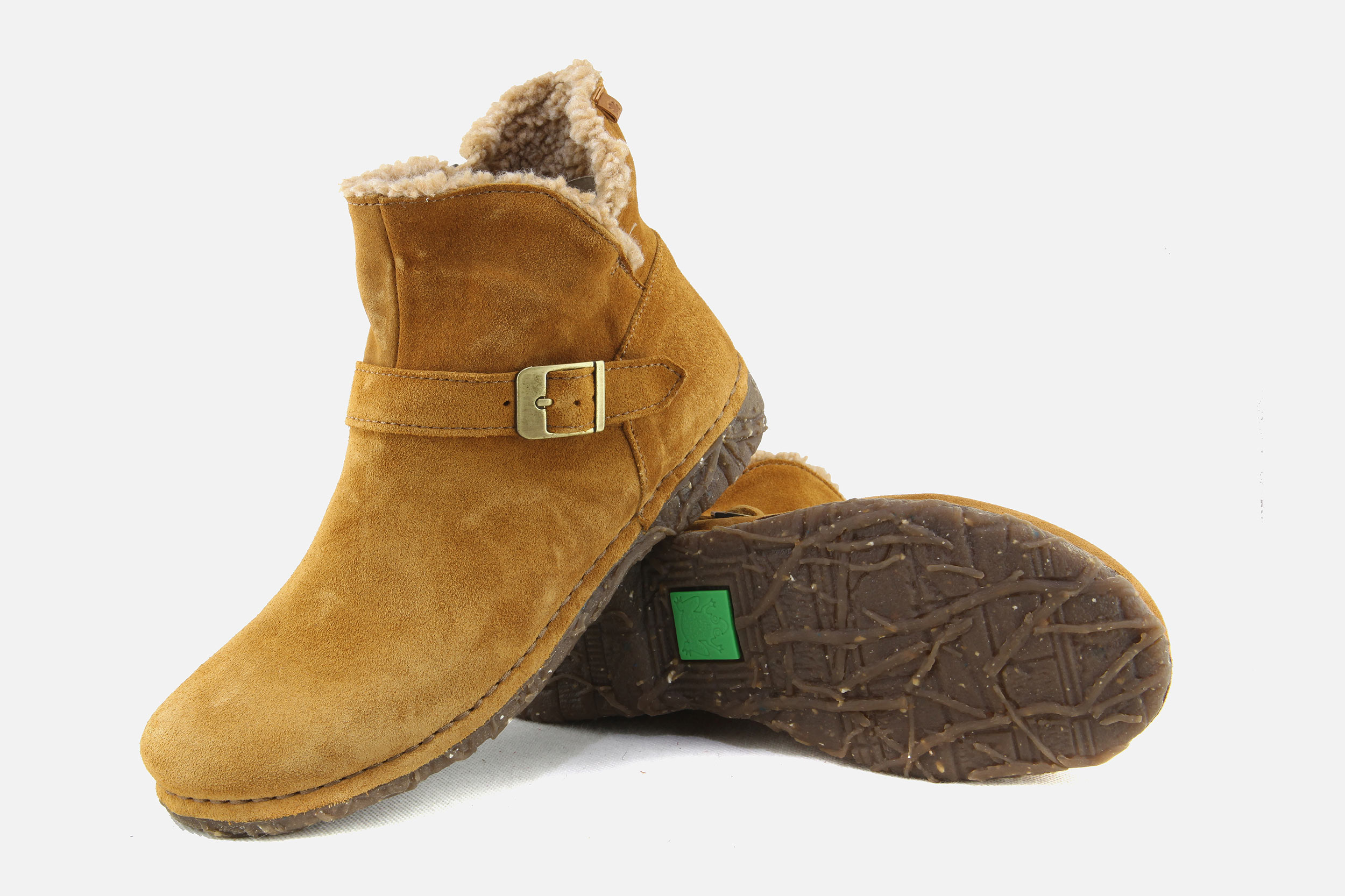 El Naturalista ANGKOR BUCKLE BOOTS FUR TOFFEE Ankle boots on labotte