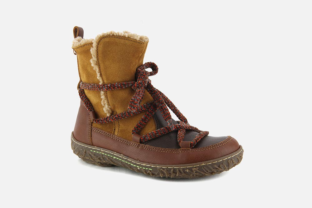 El Naturalista NIDO FUR BROWN WOOD Ankle boots on labotte