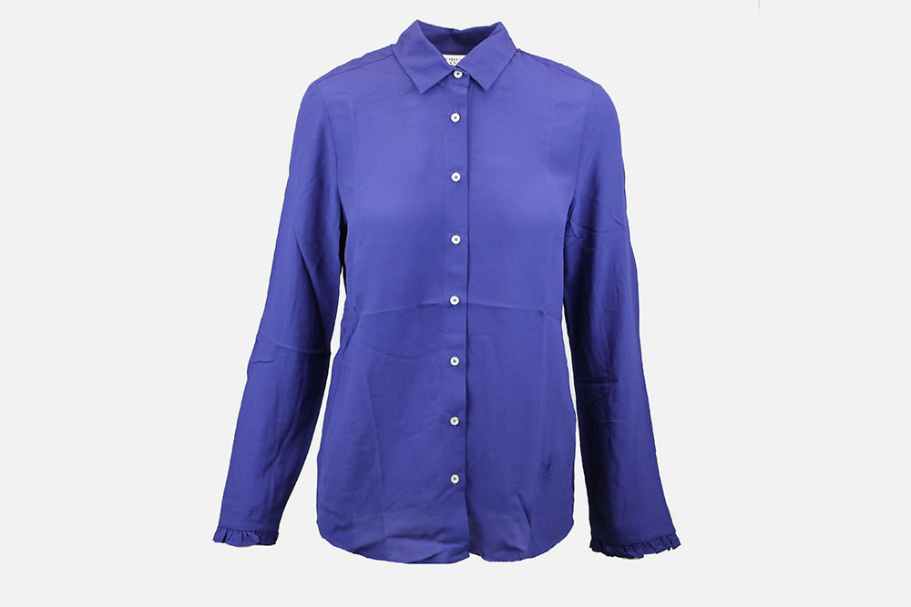 Mode Chemises Chemises à manches longues Emily van den Bergh Chemise \u00e0 manches longues bleu-rouge motif \u00e0 carreaux 