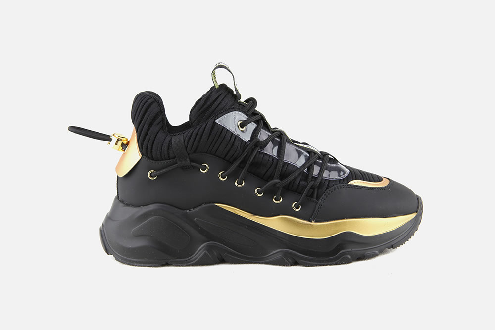 Fabi - LAMAXI 2 NOIR OR Sneakers on La Botte Chantilly