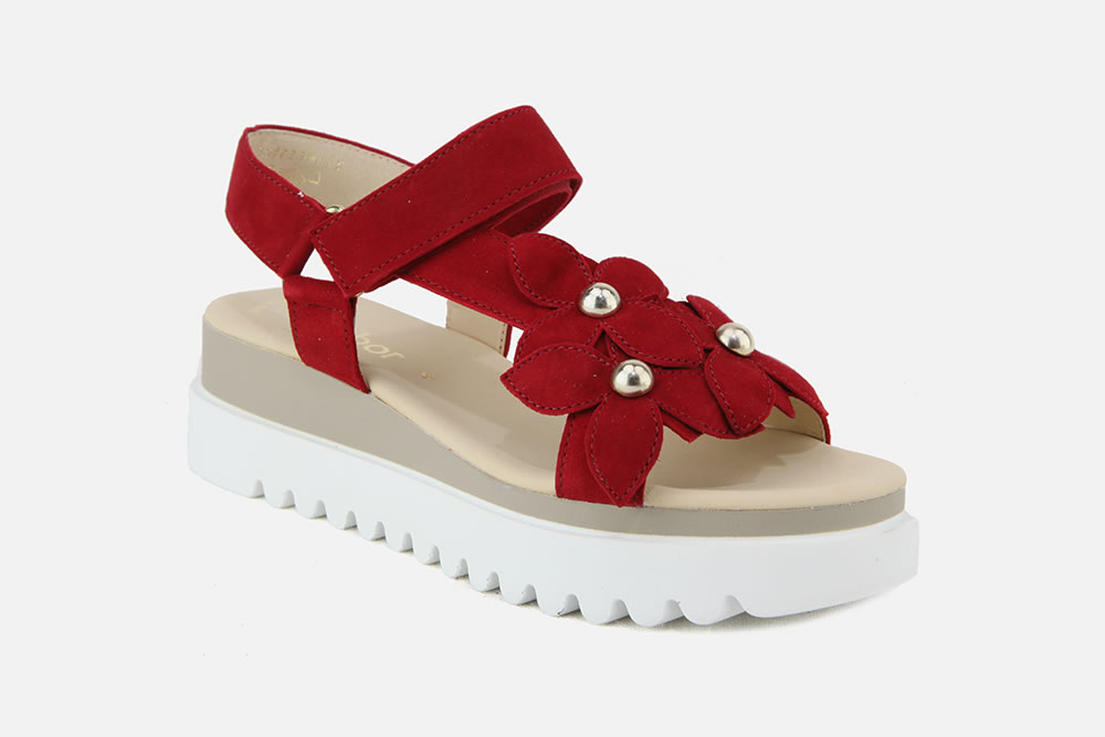 gabor red sandals