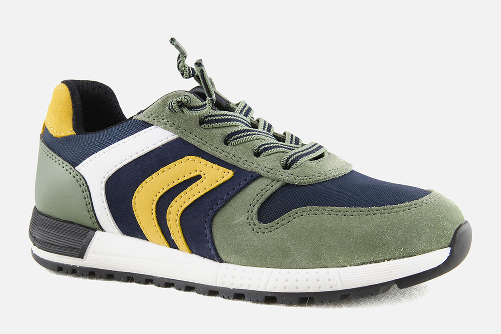 Geox ALBEN VERT BLEU JAUNE Chaussures basses sur labotte