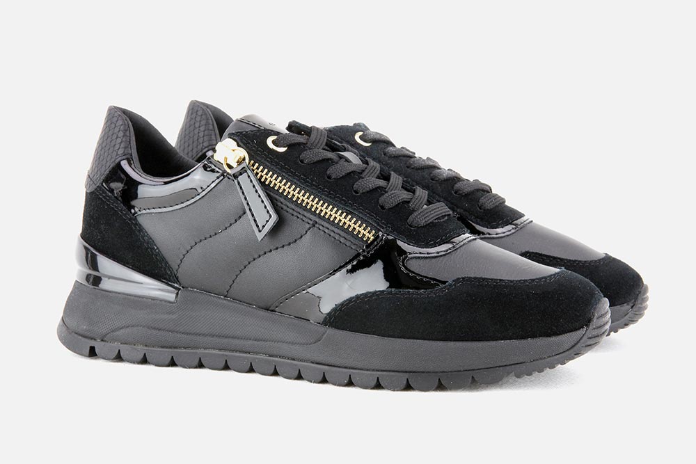 Geox DESYA ZIP ALL BLACK Sneakers sur labotte