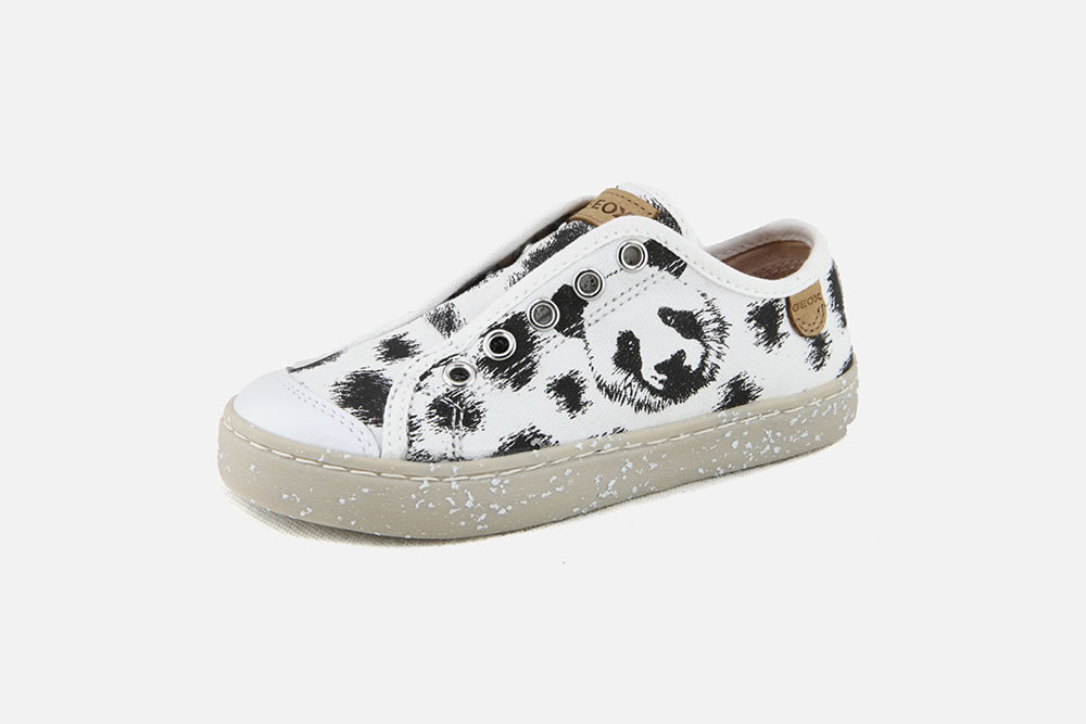 Geox - WWF PANDA WHITE BLACK Canvas shoes on labotte