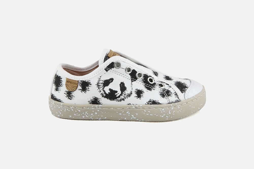 Geox KILWI WWF PANDA WHITE BLACK Canvas shoes on labotte