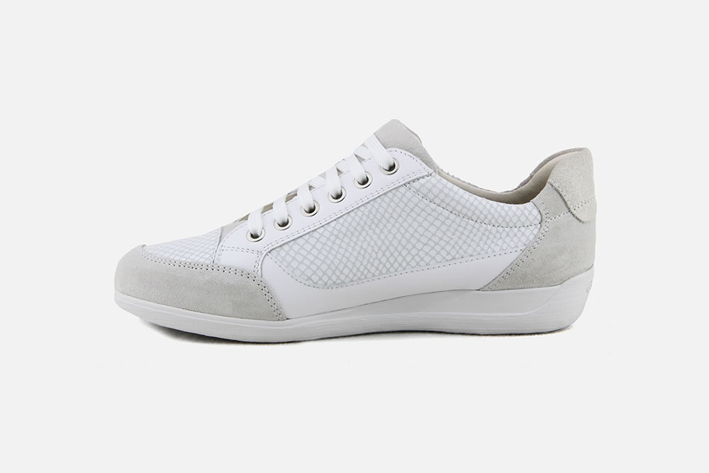 Geox - MYRIA ZIP WHITE PRINT Sneakers on labotte