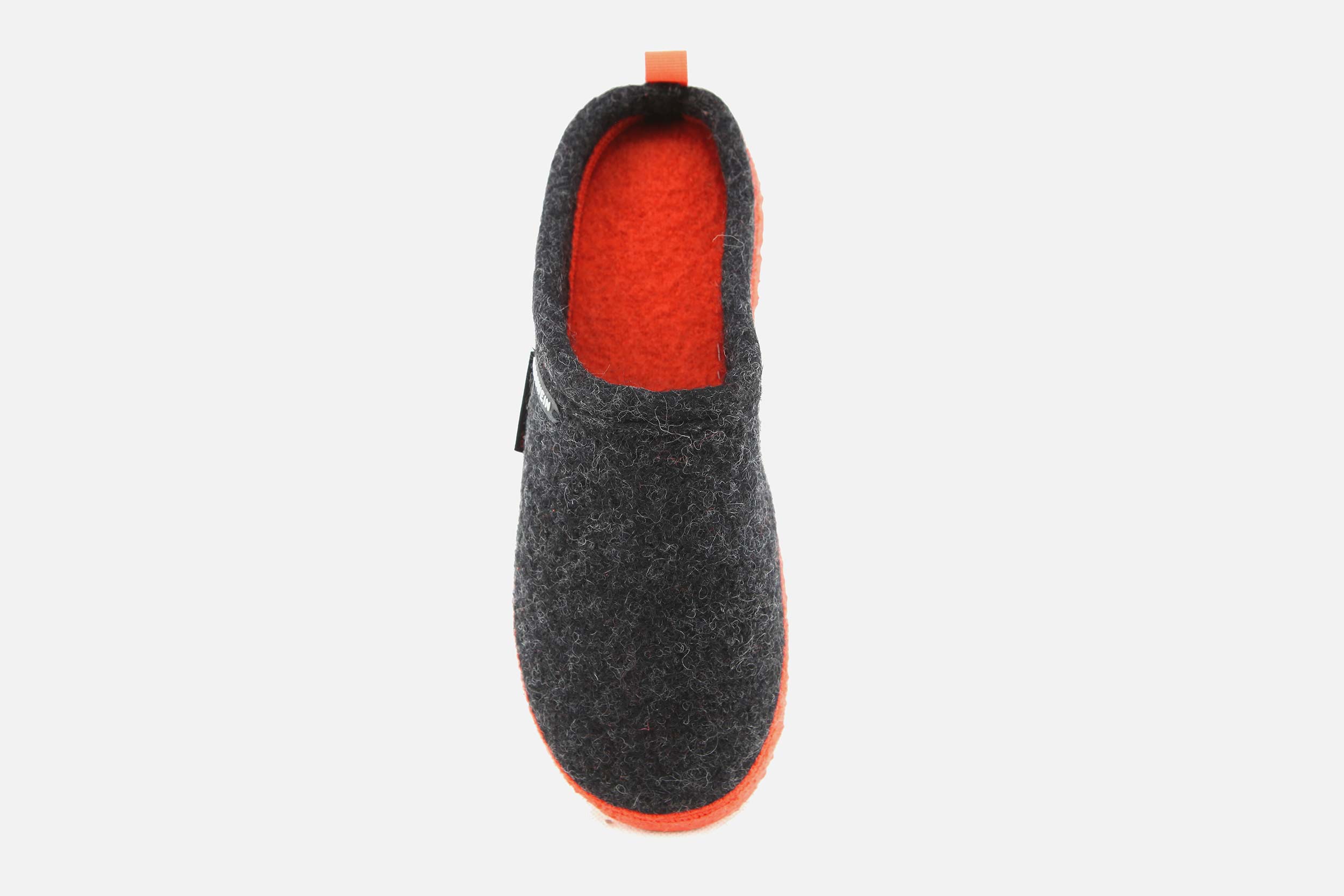 - WOOLPOPS GREY ORANGE Low slippers on labotte