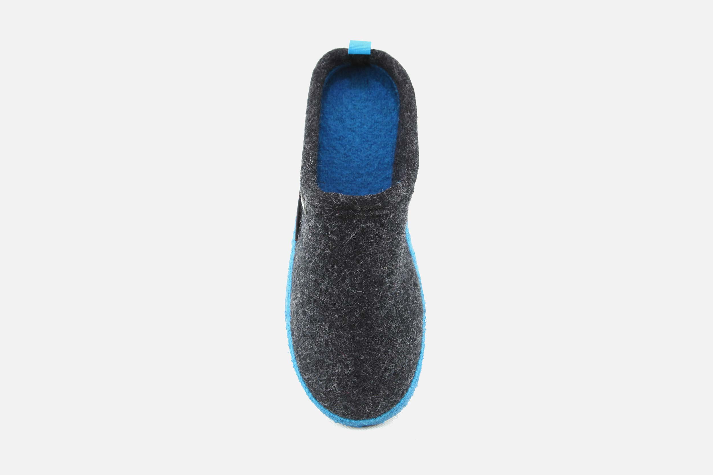 Giesswein WOOLPOPS GREY TURQUOISE Low slippers on labotte