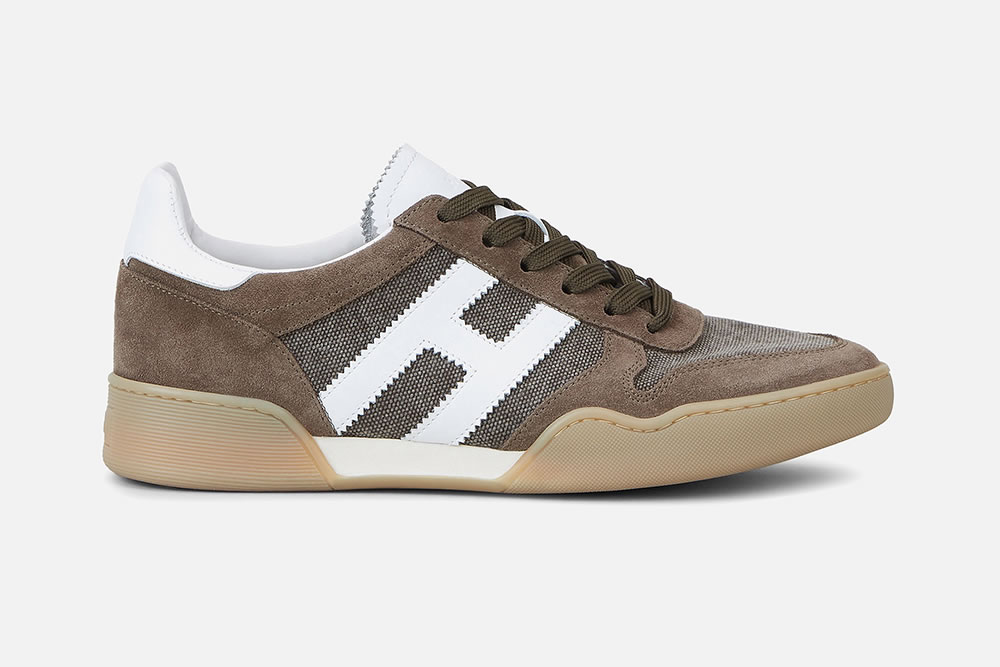 HOGAN H357 MARRON BLANC Sneakers on La 