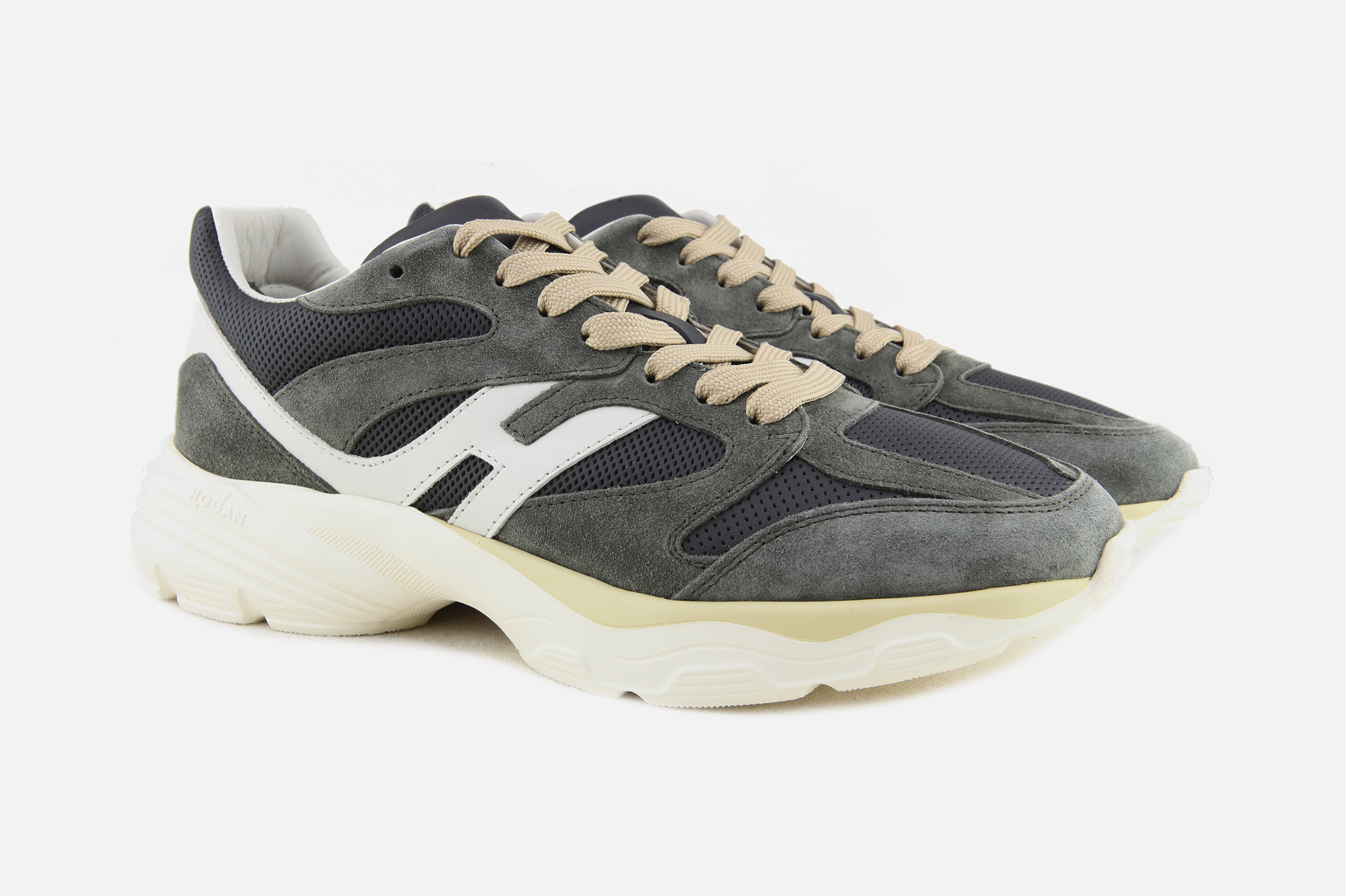 Hogan - HOGAN H665 MUD JUNGLE WHITE Sneakers on labotte