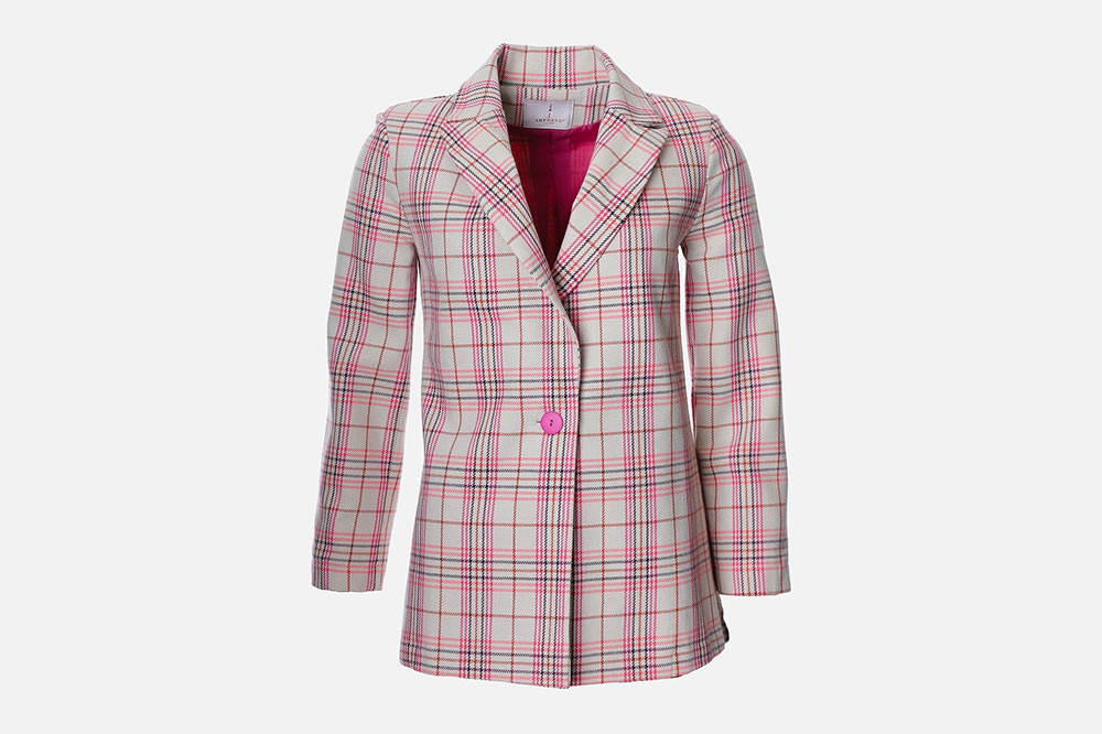 Veste online carreaux rose