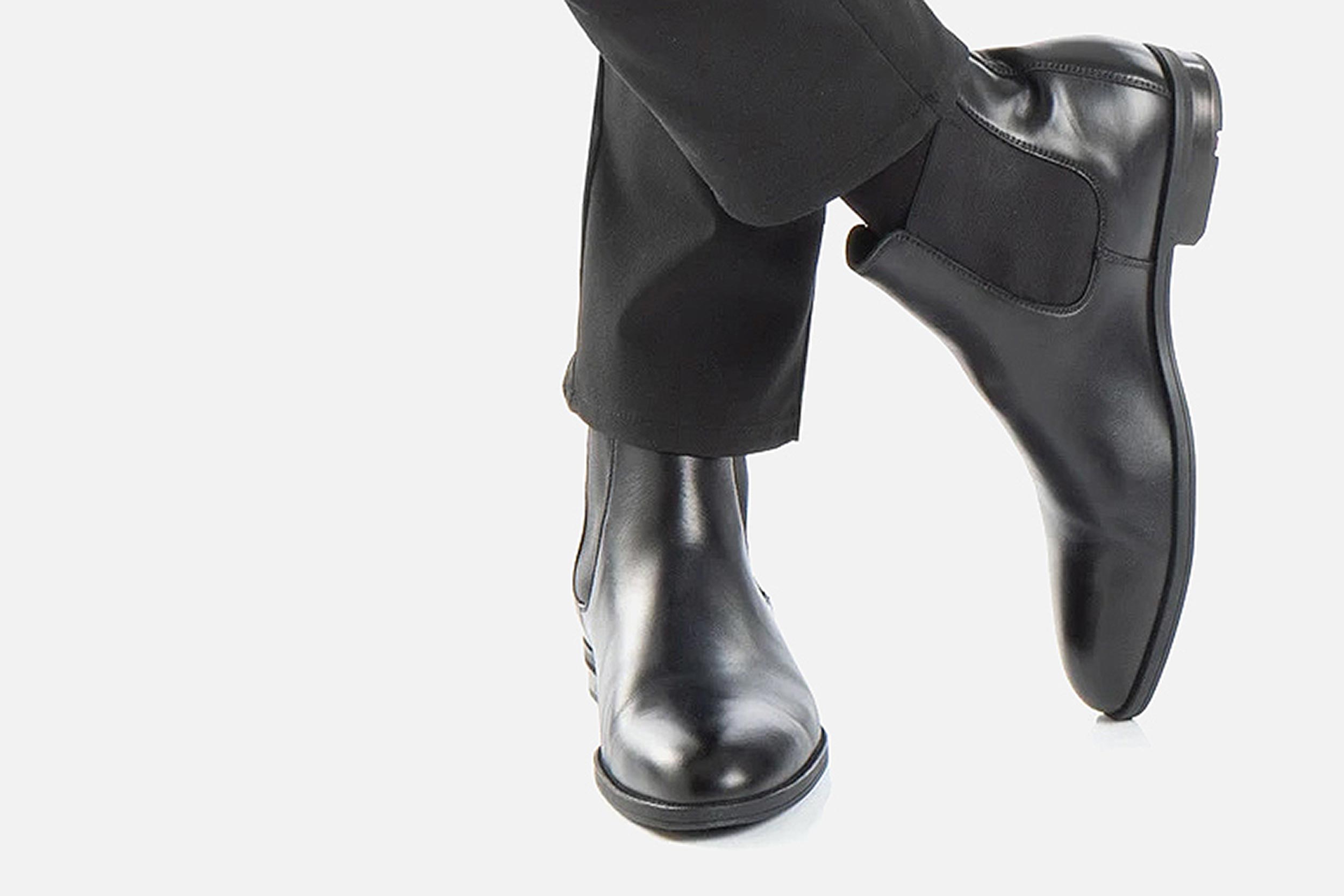 Mens black leather chelsea boots sale sales