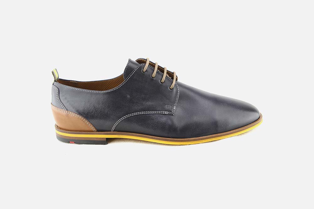 Men's Lloyd Navy Blue Leather Oxfords Made in Germany Style#Gardell 