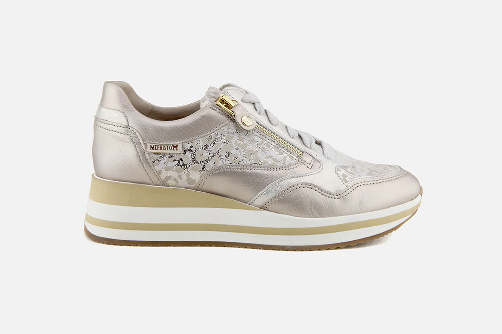 MEPHISTO - OLIMPIA - CHAUSSURE - METALLIQUE - IMPRESSION GALUCHAT