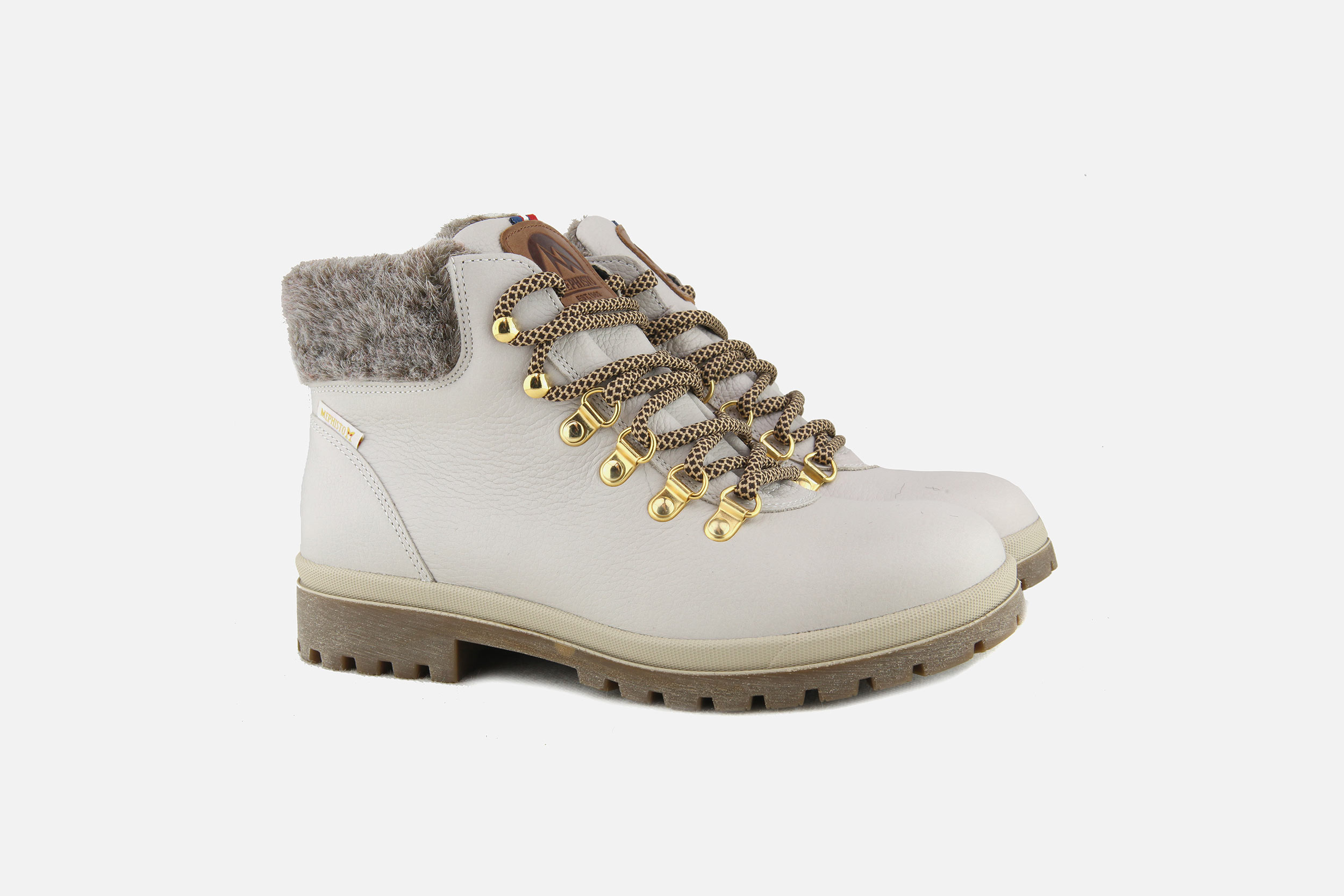 Mephisto ZELDA OFFWHITE Lace up boots on labotte