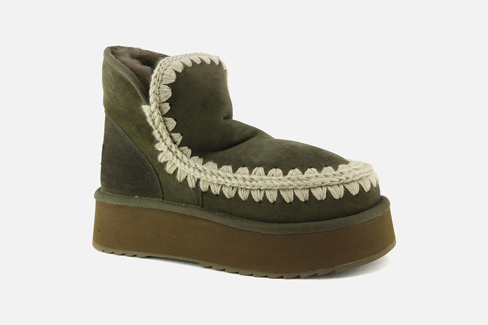 Mou MINI ESKIMO PLATFORM BOOT MOSS Ankle boots on labotte